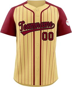 Camisetas Deportivas de Béisbol Sublimadas Directas de Fábrica, Estilo Urbano Unisex, Camisetas Personalizadas con Botones y Estampado por Sublimación, 100% Poliéster - Product Image 1