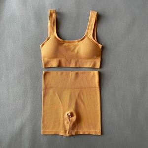 Traje de Yoga de 2 piezas para mujer, conjunto deportivo ajustado Sexy para Fitness, sujetador de gimnasio, mallas de cintura alta elásticas, ropa atlética para mujer - Product Image 2