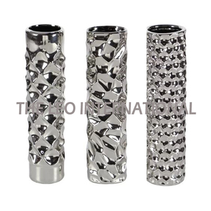 Aluminum Metal <b>Unique</b> Shape Silver Plated Coastal Iron Flower <b>Vase</b> Fancy Style Luxury Handmade Home Decoration - Product Image 4