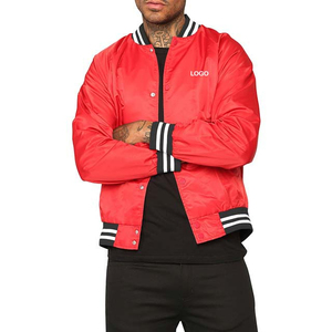 Dernière conception en gros Satin homme vêtements 100% satin vestes Logo personnalisé meilleure broderie homme vestes High Street Style - Product Image 1