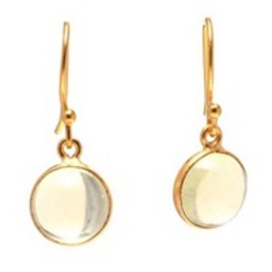 New Arrival Lemon Topaz Gemstone 925 Sterling Silver Round Shape Earrings - Product Image 1
