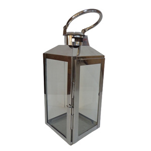 Indian <b>Lantern</b> Stainless Steel Metal Vintage Glass <b>Candle</b> Stand <b>Large</b> Floor Outdoor Windproof <b>Lantern</b> - Product Image 2