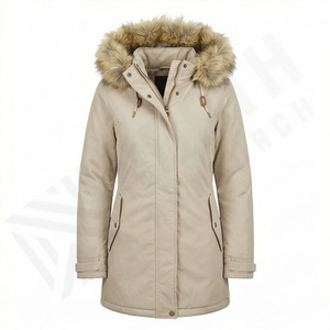 Cotton Padded <b>Coat</b> Solid Color Women Parka Jacket Custom Design Ladies Long Sleeve Insulated Windproof Heavyweight Outwear - Product Image 1