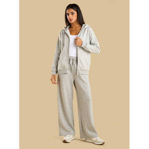 Women's Zip Through Hoodie Casual Full Zip Hooded Sweatshirt Long Sleeve Lightweight <b>Layering</b> <b>Top</b> OEM Custom Logo - Product Image 6