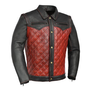 Blouson aviateur en cuir PU pour homme personnalisé, de haute qualité, coupe-vent, nouveau design, blouson en cuir à capuche pour homme pour l'hiver - Product Image 6