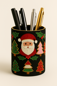 Colección de Portaplumas de Tela con Cuentas, Organizador de Escritorio, Personalizado, con Diseño de Londres, Viajes, Palomitas de Maíz, Festivo, Papelería Navideña en 2026 - Product Image 3