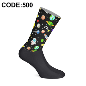 Calcetines de Diseño con Estampado Digital Hechos en Turquía, Sublimación sin Costuras 360°, Diseño Colorido con Personajes y Pinturas Famosas - Product Image 6