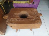 Table basse en bois de haute qualité, meuble à la dérive, rond pour la salle à manger
