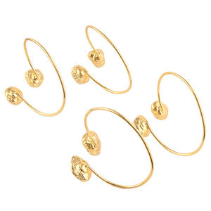 กำไลข้อมือแบบอิเล็กโทรดเคลือบทองลายหินคู่คอลเลกชันวินเทจเครื่องประดับกำไลข้อมือที่ไม่ซ้ำใครราคาส่ง - Product Image 5