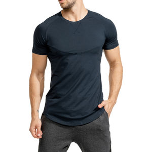 Nuevo al por mayor personalizado deportes Fitness gimnasio camisetas para hombres Slim Fit manga corta 100% algodón Popular nuevo diseño - Product Image 1