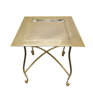 Vente chaude Meubles Fer Et Bois D'acacia Forme Ronde De Luxe Designer Table Basse Noir Mat PC Finition À La Main - Product Image 6