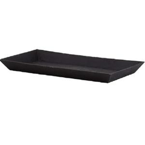 Bandeja para servir comida hecha a mano de primera calidad en metal galvanizado negro con diseño elegante perfecto para desayuno y utensilios de cocina - Product Image 1