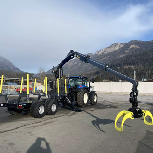 Remolque Forestal para Troncos con Capacidad de 10 Toneladas, Chasis Reforzado y Grúa Hidráulica para Tractor Agrícola - Product Image 5