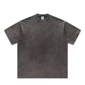 Chemise surdimensionnée délavée vintage à épaules tombantes, t-shirts pour hommes fabriqués au Pakistan, conception personnalisée, vêtements de fête uniques, quantité minimale de commande basses à manches courtes - Product Image 4
