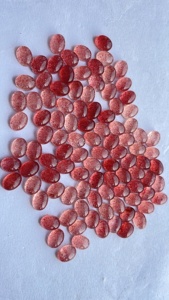 Natural <b>Strawberry</b> Quartz Oval Cabochon Gemstone 7X9 Flat Back Loose Gemstones - Product Image 5
