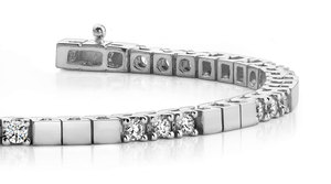 Pulsera de tenis de diamante cultivado en laboratorio de 1.05ct de estilo Vintage, oro de 14 quilates a la moda con perla, regalo de piedra principal para mujer - Product Image 2