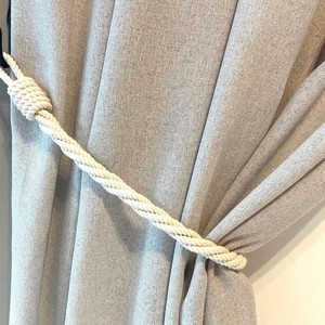 Attache de rideau en corde blanche élégante, attache en coton torsadé pour une décoration intérieure élégante - Product Image 3