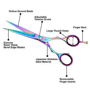 Tijeras de corte de pelo de peluquero de acero inoxidable para diestros profesionales más vendidas, tijeras de borde afilado para cortar el cabello - Product Image 4