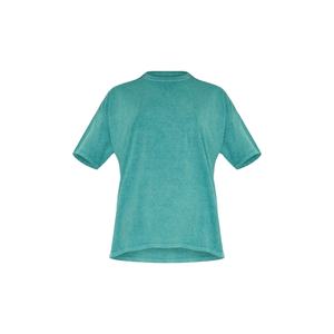 T-shirt décontracté d'été en coton léger teint uni délavé à l'acide pour femme, fabricant de vêtements en gros sous marque privée OEM - Product Image 2