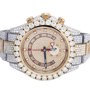 Montre pour homme au look diamant haut de gamme Montre-bracelet en acier inoxydable étanche à mouvement à quartz élégant pour cadeau et ocns - Product Image 3