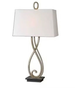 Lámpara de mesa de Metal antigua para decoración de sala de estar, luz de noche elegante, lámpara de mesa de estudio de hierro decorativa con acento para el hogar moderno - Product Image 2