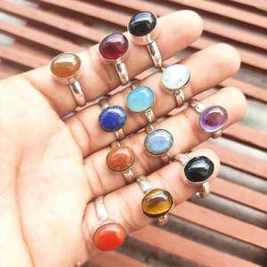 Nouvelle arrivée solide 925 argent Sterling plaqué oeil de tigre ovale lunette réglage Baho fait à la main en gros en vrac Lot bijoux fabrique - Product Image 1