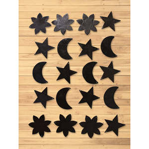 Décorations rustiques de luxe Primitives : 100 ornements en métal rouillé en forme d'étoile et de lune pour le salon, idéaux pour la décoration de Diwali - Product Image 2