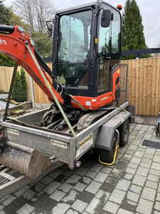 Excavadora compacta de ruedas de goma Kubota K008-5 U27-4 U55 Kx016-4 ideal para espacios reducidos y construcción urbana - Product Image 2