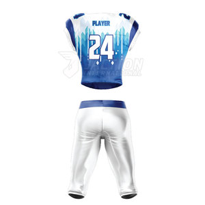 Uniforme de football américain personnalisé, style unique, 100% polyester, séchage rapide, respirant, manches courtes, ensemble pour l'équipe nationale - Product Image 4