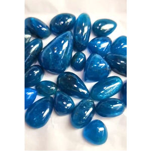 28 Uds apatita azul Natural 12mm-23mm cabujón ovalado de trillón de pera 221 Gms lote tamaño libre forma de mezcla piedras preciosas sueltas para joyería - Product Image 4