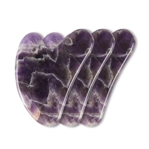 Jade naturel Gua Sha pierre pour le visage outils de beauté masseur pour le visage et le corps grattage outil de massage Premium - Product Image 1