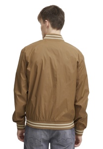 เสื้อแจ็คเก็ตนักบินแบบยูนิเซ็กซ์สำหรับฤดูหนาว แบบสองด้าน ซิป ผ้าขนสัตว์ ย้อมสีพื้น ความหนาปานกลาง สไตล์เบสบอล แบบมีกระเป๋า - Product Image 2