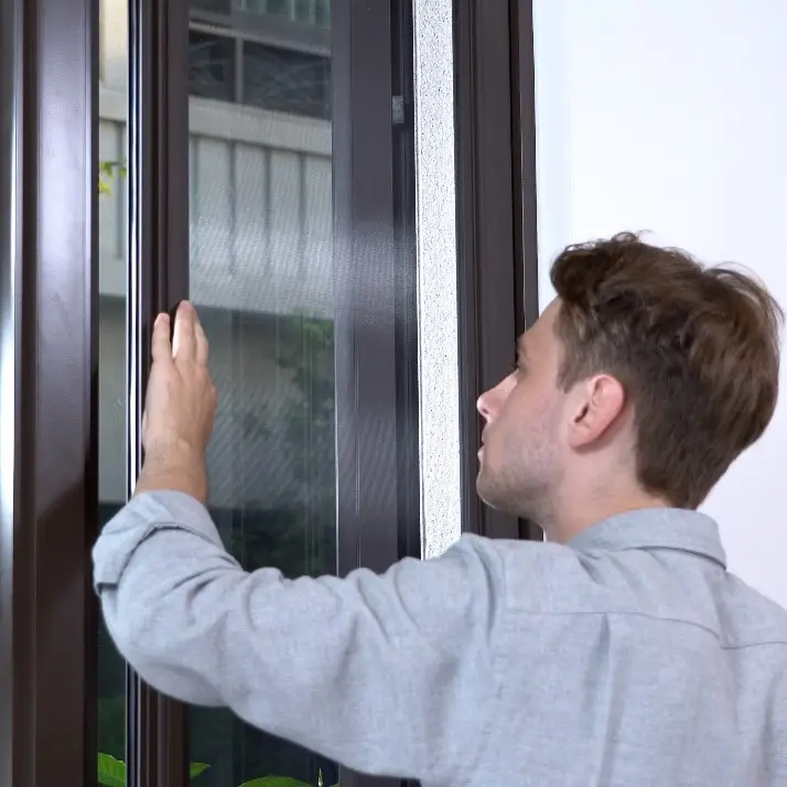 ناموسية للنافذة والأبواب سهلة التركيب-فضية, سعر المصنع DIY Flyscreen شاشة قابلة للسحب ناموسية للنافذة والأبواب