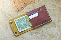 Dompet Berkualitas Tinggi Tempat Kartu Kredit Minimalis Tipis Vintage Tahan Lama Hadiah Pria Saku Personal Kulit Asli Terbaru