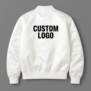 Chaqueta satinada personalizada | Chaqueta bomber universitaria bordada al por mayor, chaqueta de moda, fabricante OEM/ODM - Product Image 2