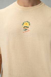 Usine directe en gros coton imprimé personnalisé 240 GSM épaule tombante Cool Fit Streetwear t-shirt surdimensionné - Product Image 3