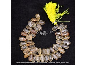 Perles de pierres précieuses à facettes en rutile naturel en gros Rutile doré en forme de poire fait à la main 8mm brins libres pour la fabrication de bijoux artisanat - Product Image 6