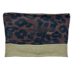 Vente en gros de luxe personnalisé imprimé motif toile de coton pochette à cosmétiques mode fermeture éclair trousse de maquillage pour les femmes nouvelle collection de luxe - Product Image 1