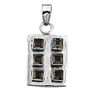 925 Silver Smoky Quartz Pendant <b>for</b> <b>Women</b> Handmade Rose Gold Gemstone Jewelry with Rhodium Plating and Charm Features - Product Image 2
