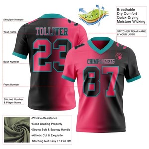 Camiseta de Fútbol Americano de Corte Ajustado para Adultos, Manga Corta, Ligera, Transpirable, de Secado Rápido, 100% Poliéster, Estampada y Personalizable - Product Image 4