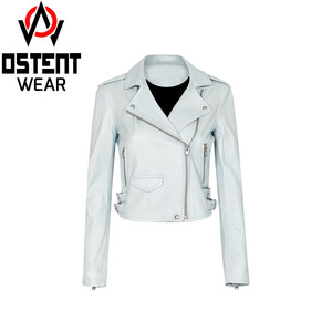 Chaqueta de cuero por encargo al por mayor para las mujeres de la nueva llegada chaquetas de cuero de moda y abrigos de manga larga Vintage - Product Image 6
