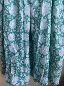 Vestido Midi con motivo Floral, minivestido de algodón 100%, estampado de bloque largo, cuello profundo, decoración de borlas, técnica bordada, cuerda más cerca - Product Image 5