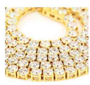 Cadena Cubana Hip Hop para Hombre con Moissanita VVS1 y Plata de Ley 925, Colgantes y Dijes de Oro Blanco de 14K para Fiesta - Product Image 2