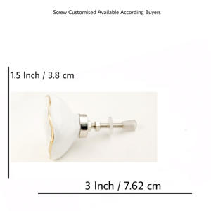 Boutons en céramique marocains couleur glaçure vert et or Style design industriel pour armoire cuisine chambre à manger - Product Image 5