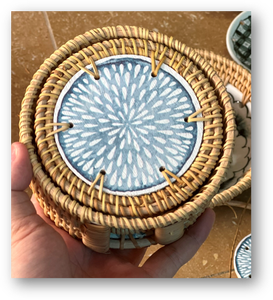 Sous-verre vietnamien en rotin pour une vie durable, sous-verre rond naturel fait à la main pour un cadeau créatif - Product Image 2