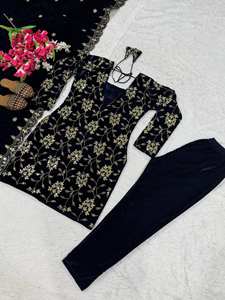 Antra Lifestyle – Nouvelle collection de salwar en velours de viscose, style Bollywood, pour mariage et soirée, avec broderies lourdes et sequins - Product Image 4