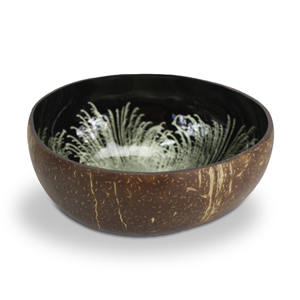 Bols en coquille de noix de coco laqués, magnifique motif de feux d'artifice, bols décorés à la main en laque, prix le plus bas - Product Image 4