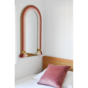 Espejo Costero Bohemio Hecho a Mano con Marco de Cuerda de Ratán Grueso para Decoración de Pared en Cuartos de Niños u Hoteles - Product Image 2