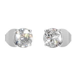 Pendientes de Diamante Moissanite Solitario, Chapados en Oro de 14k y 18k, para Mujer, Fiesta, Boda, Joyería con Certificado IGI - Product Image 1