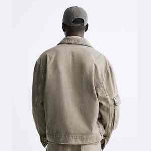 Chaqueta Vaquera de Mezclilla para Hombre, Talla Grande, Personalizada, de Manga Larga, 100% Algodón, Chaqueta Vaquera Lisa de Invierno para Hombre - Product Image 5